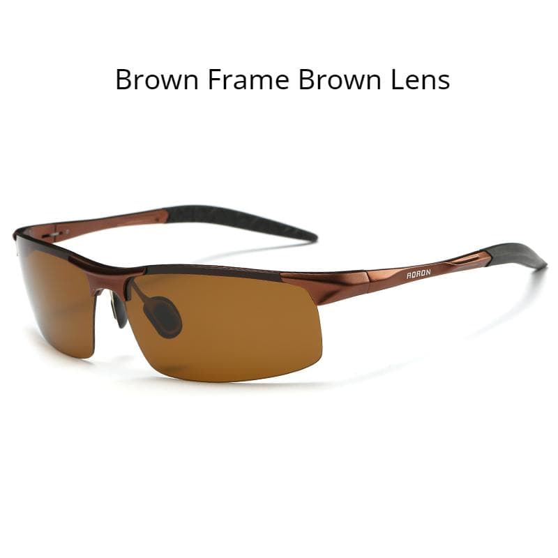 Men Retro Driving Sunglasses Aluminum Frame UV400 Anti-Glare Sport Sun Glasses Driver Goggles Outdoor