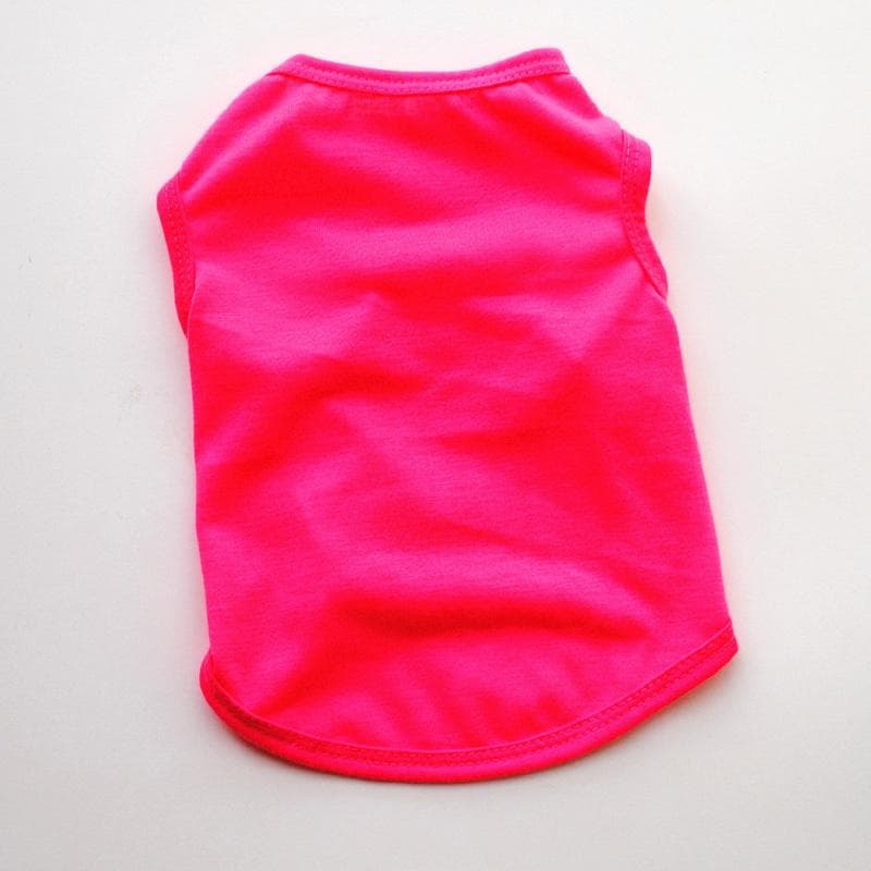 Dog Clothes Summer Warm Pet Dog Soft Vest Puppy Solid Color Clothing For Small Medium Dogs Puppy Yorkshire Outfit L hot pink