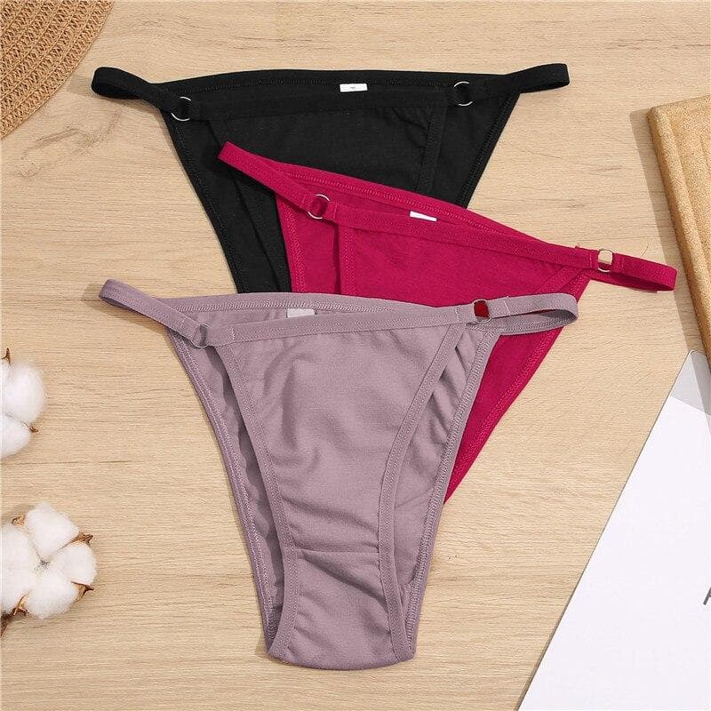 3Pcs/set Cotton Briefs Panties Women Sexy Low Waist Underwear M-2XL Ladies Cotton Underpants Soft Feamle Lingerie XL