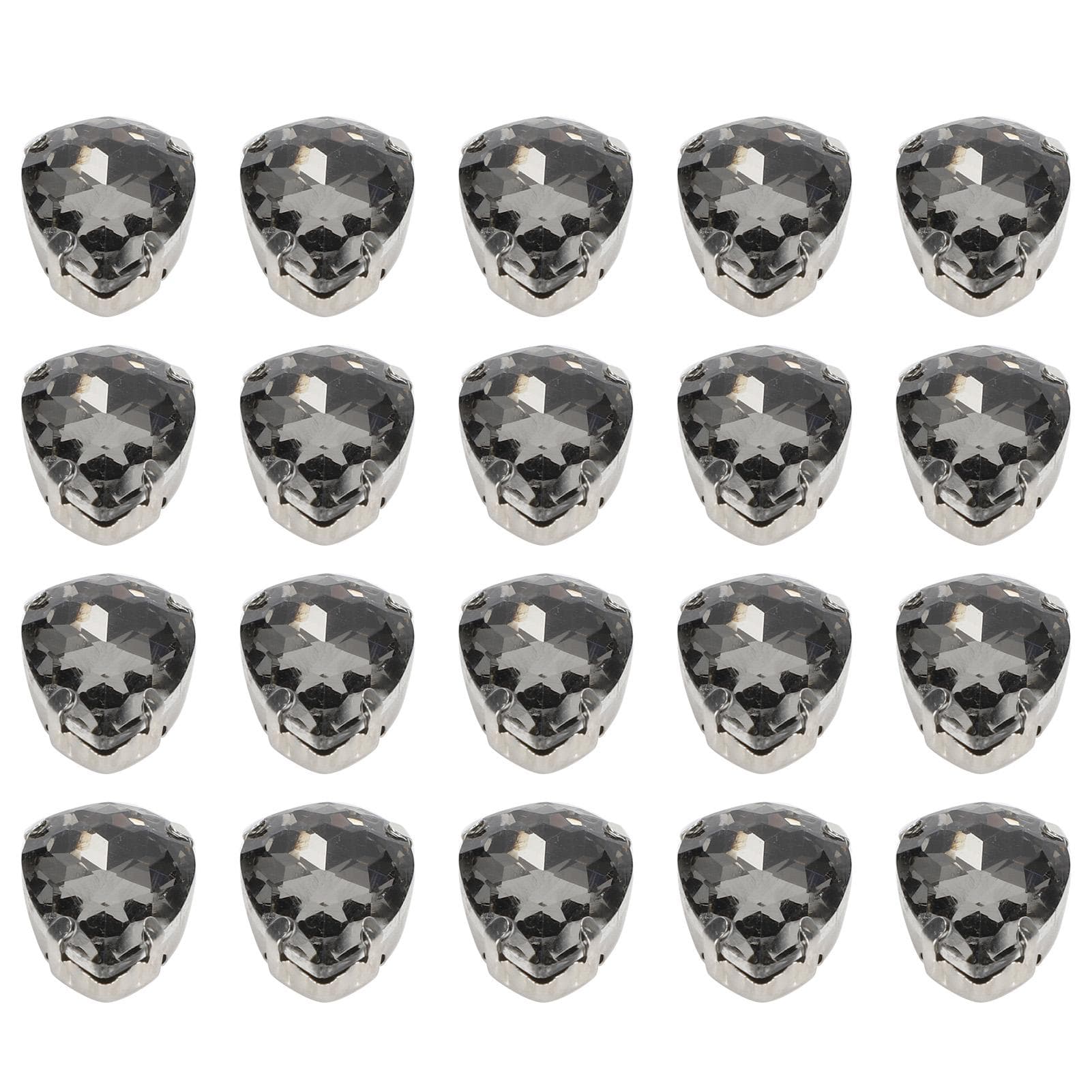 20Pcs DIY Claw Diamonds Wedding Dress Retro Fashion Craft Glass Clothing Decorations15 x 18mm