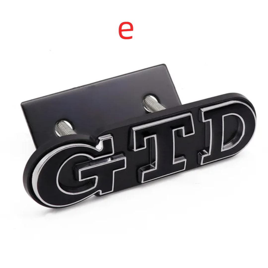 1PCES 3D Metal Car Front Grill GTD Logo Rear Trunk Golf  Emblem Badge For V/olkswagen V/W G/olf 4 5 6 7 7 MK4 MK5 MK6 MK7 MK8 Grille  e