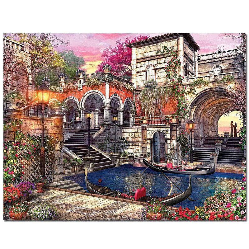 Diamond Painting Full Round Drill Love In Venice DIY Diamond Embroidery 20X30CM