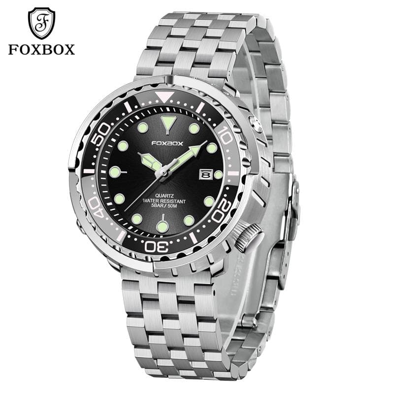 LIGE Men Watches 50M Waterproof Top Brand Luxury Business Fashion Man Quartz Wristwatch Sport Luminous Date Clocks Watch For Men black/silver