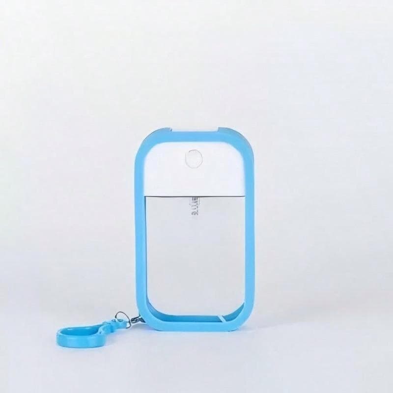 1PC Portable High Pressure Spray Bottle, Simple And Cute Multi-Color Card Split Bottle, Dopamine Silicone Protective Case Blue multicolour