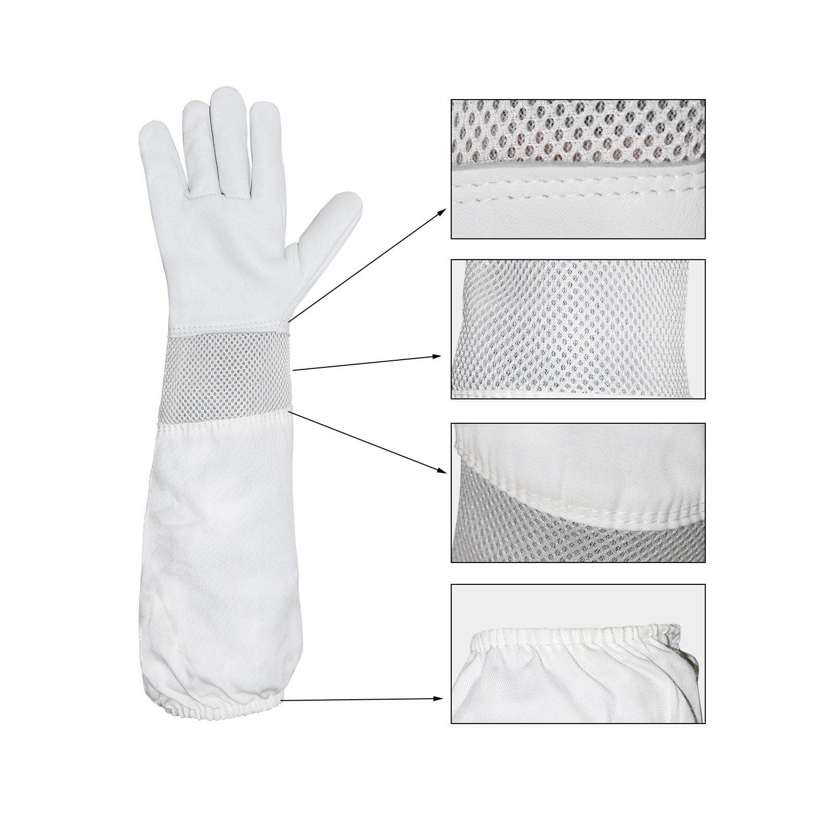 Beekeeping Gloves Protective Gloves Anti-Bee Sting Gloves Bee Gloves Sheepskin Gloves Manufacturers yellow