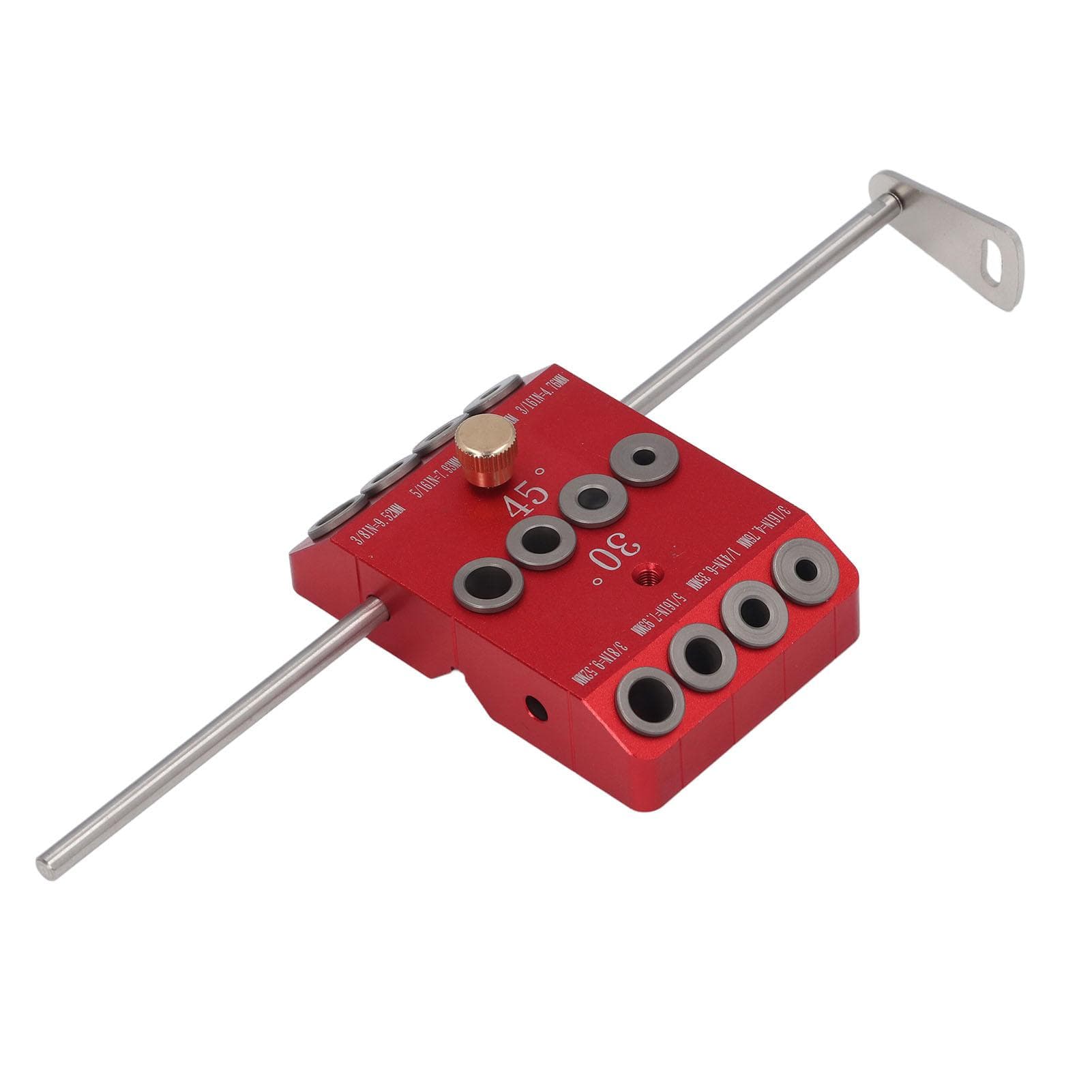 Drill Hole Guide Jig 30 45 90 Degree Angle Drilling Template Block Locator with Detachable Drill