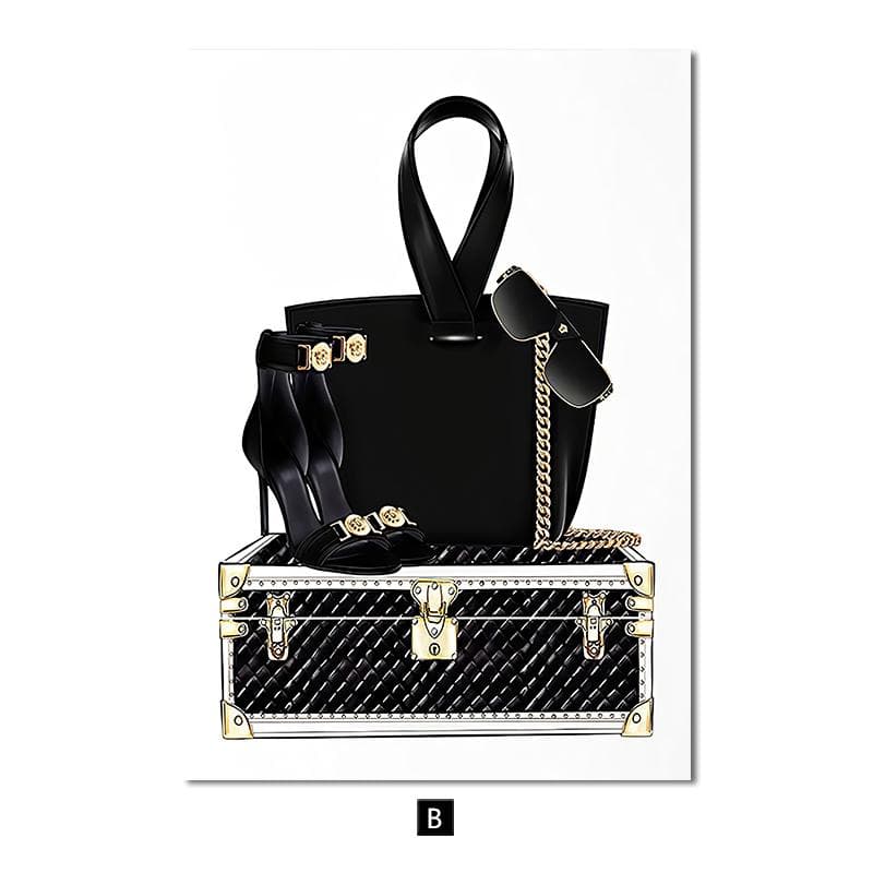 Fashion Poster Black and White Paris Perfume Wall Art Canvas Painting Nordic Posters And Prints Decor Pictures for Living Room A4 21x30cm No Frame