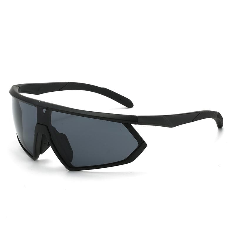 KAMMPT Y2k Sports Goggles Men Mirror Punk Style Outdoor Cycling Sunglasses Trendy Wrapped Round Futuristic Hiking Shades as picture shows