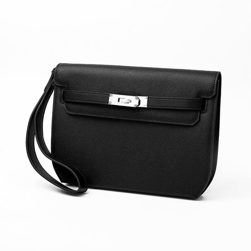 Genuine Leather Vintage Women's Bag Premium Sense All-in-one Underarm Commuter Messenger Bag Large Capacity Shoulder Crossbody Bag black