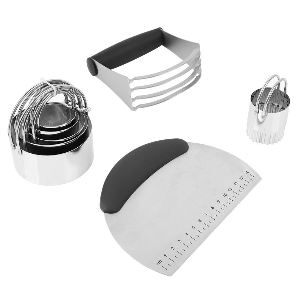 Professional Stainless Steel Pastry Scraper Dough Blender Biscuit Cutter Set