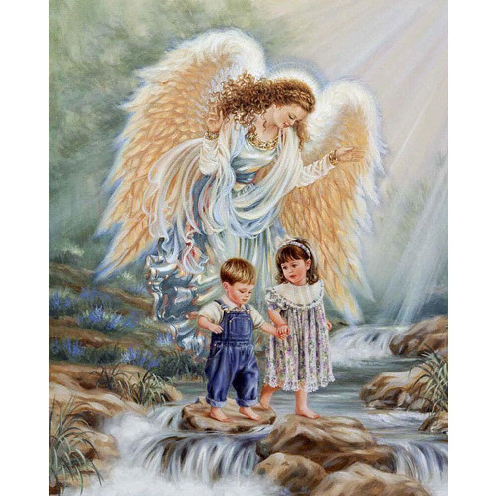 Diamond Painting Angel Full Drill Mosaic Sticker Decor Painting Cross Stitch Diamond Embroidery Icon 20X30CM