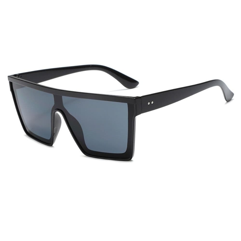 Retro Oversized Sunglasses One Piece UV400 Protection Flat Top Sun Glasses for Women Men