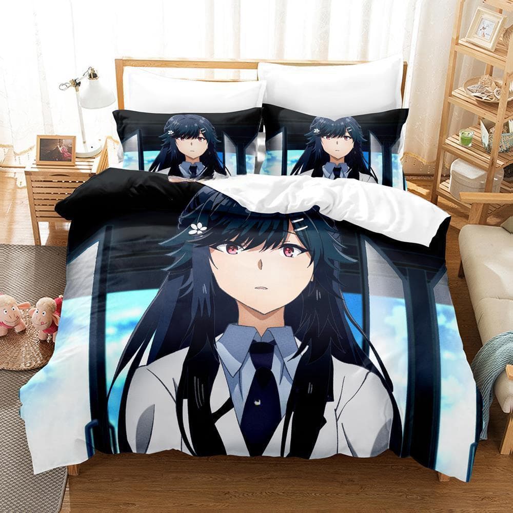 The Eminence in Shadow Cid Kagenou Bedding Set Cartoon Anime three-piece set Adult Kid Bedroom Duvet cover Sets Home Textiles US Full 200x230cm
