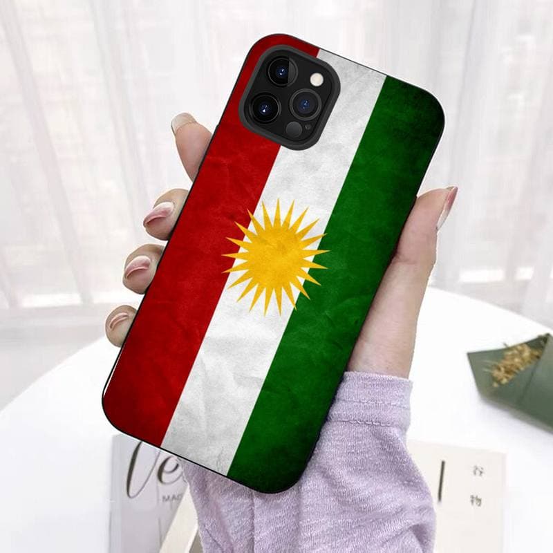 Kurdistan Flag Phone Case for iPhone 11 12 13 Mini Pro Max 8 7 6 6S Plus X 5 SE 2020 XR XS Funda Case iphone XS MAX
