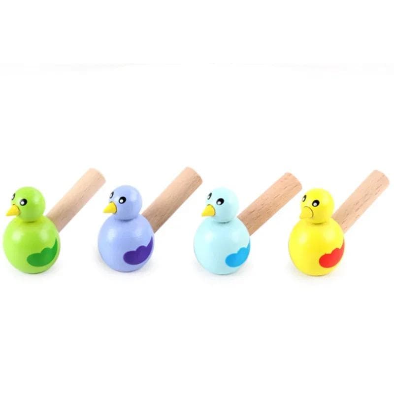 1pc Kids Wooden Toy Mini Whistle Bird Developmental Toy Musical Toys Colorful Lovely Instrument Toys Musical Gift yellow