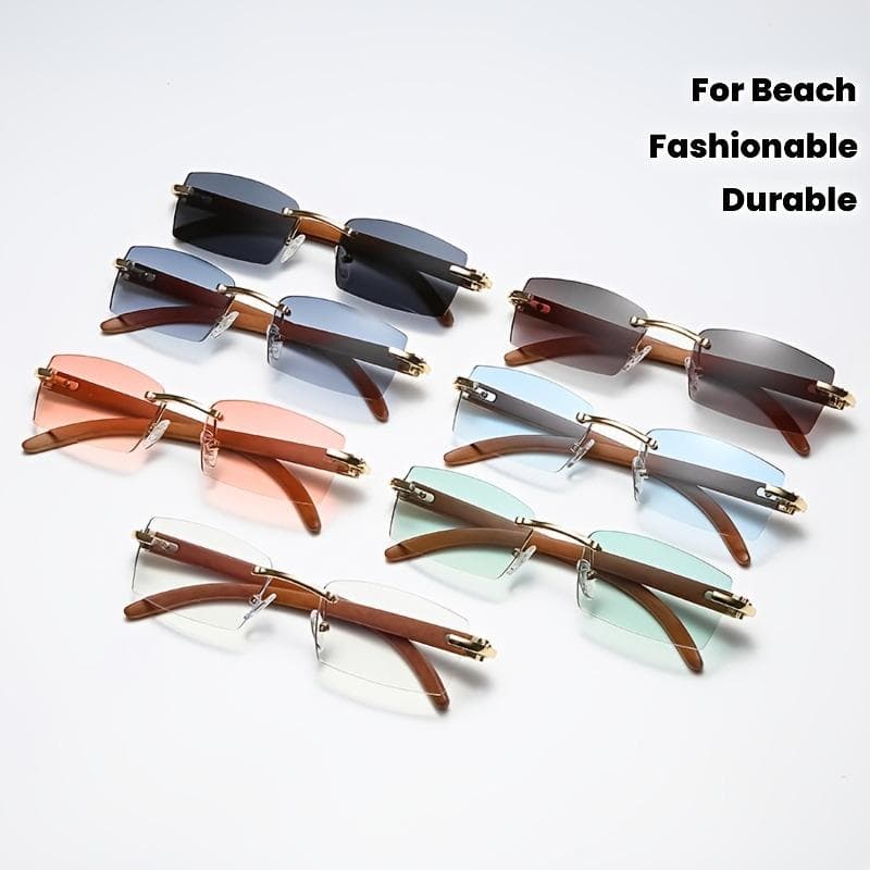 7pcs Unisex Frameless Fashion Glasses Retro Modern Style for Beach Parties Daily Wear