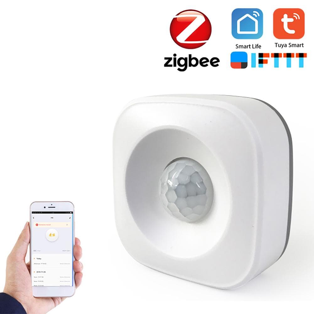 Tuya Powered ZigBee PIR Bewegungssensor Drahtloser passiver white