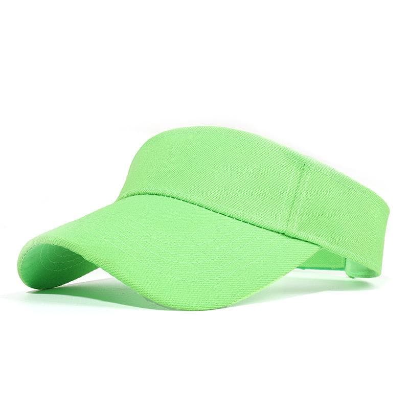 Summer Sun Hats Men Women Cotton Adjustable Visor UV Protection Top Empty Solid Sport Tennis Golf Running Sunscreen Baseball Cap Adjustable light green