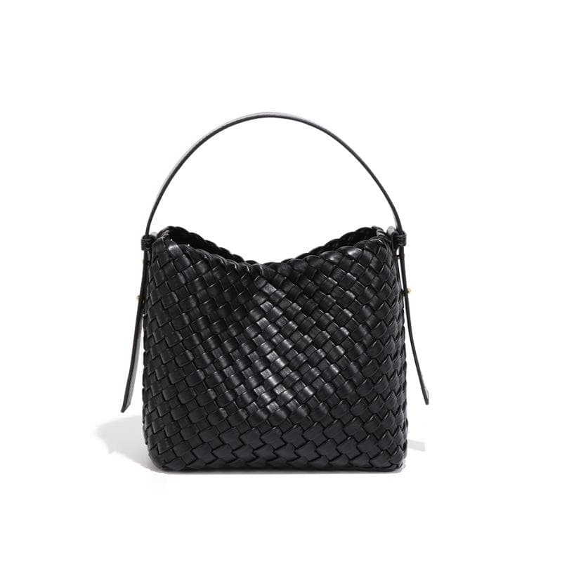 Versatile Woven Bucket Bag, Large-capacity Two-piece Set, Vegetable Basket, Mother Bag, Handbag, Single-shoulder Underarm Women's Bag
