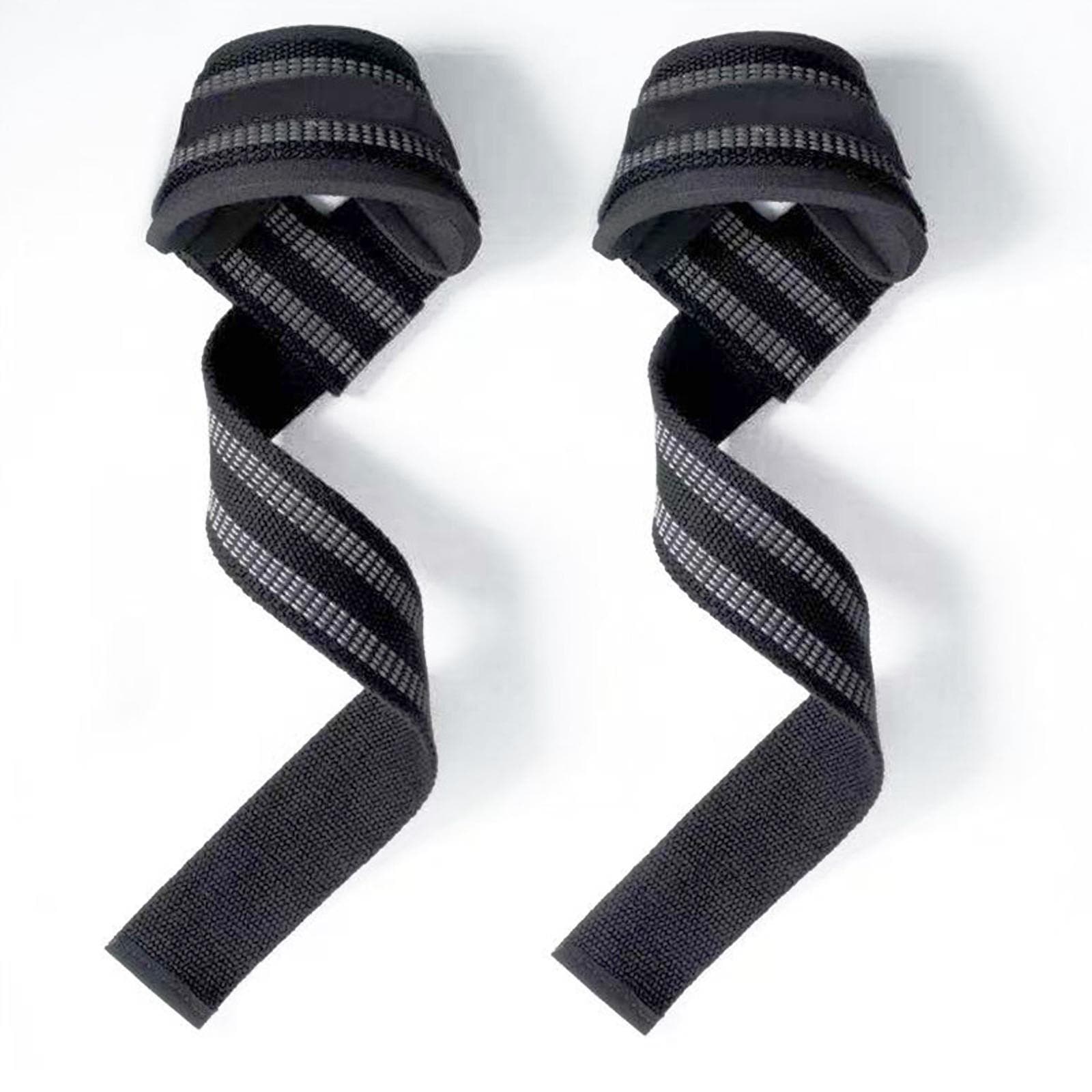 Lifting Straps Gym Fitness Gloves Anti-slip Hand Wraps Wrist Straps Support For Weight Lifting black
