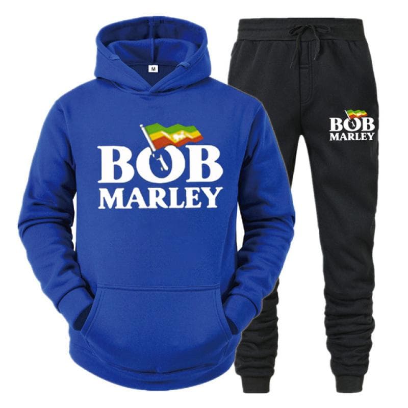 Bob Marley Printed Fashion Men Women Tracksuit Casual Hoodie And Pants 2pcs Sets Oversized Pullover Trend Sweatsuit Men Clothing M