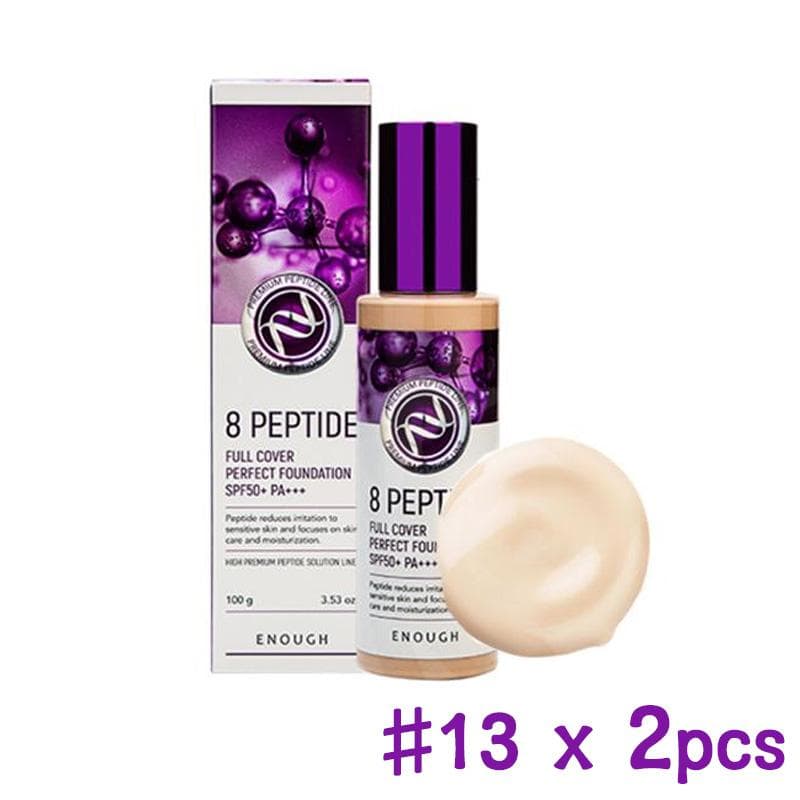 Enough Premium 8 Peptide Full Cover Perfect Foundation 100g (9 Options) #13 x 2PCS