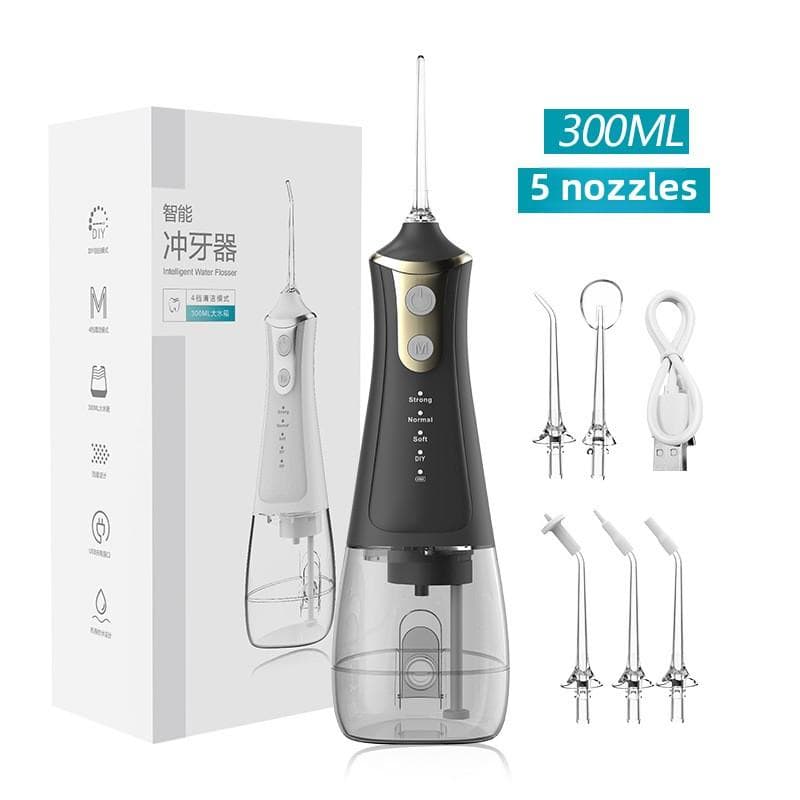 Electric Tooth Flusher Portable Tooth Washer Household Water Floss Four Gears with DIY Mode Oral Care and Dental Beauty