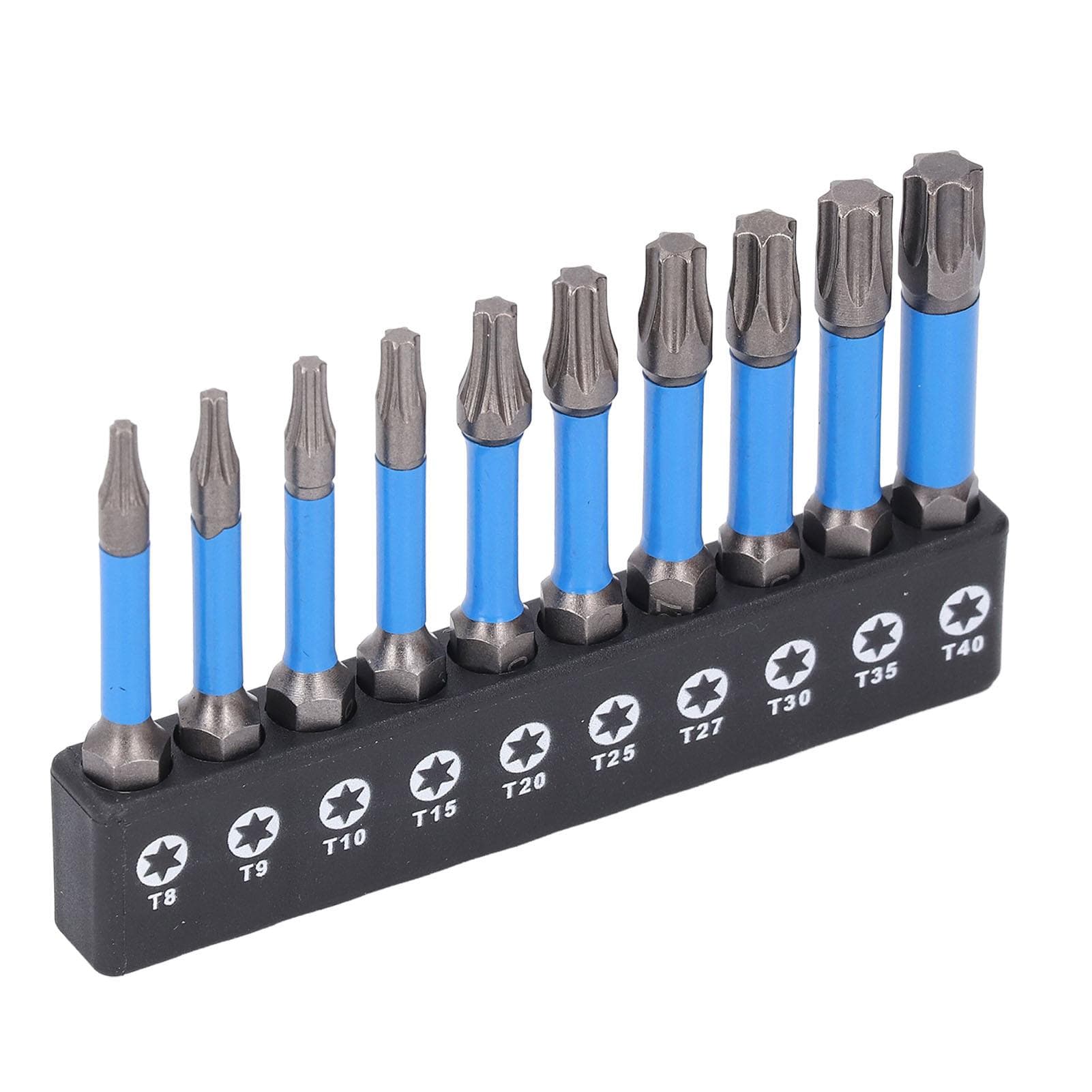 10PCS Set Screwdriver Bit Set S2 Alloy Steel 14 Inc Hex Shank Security Star Magnetic Screwdriver