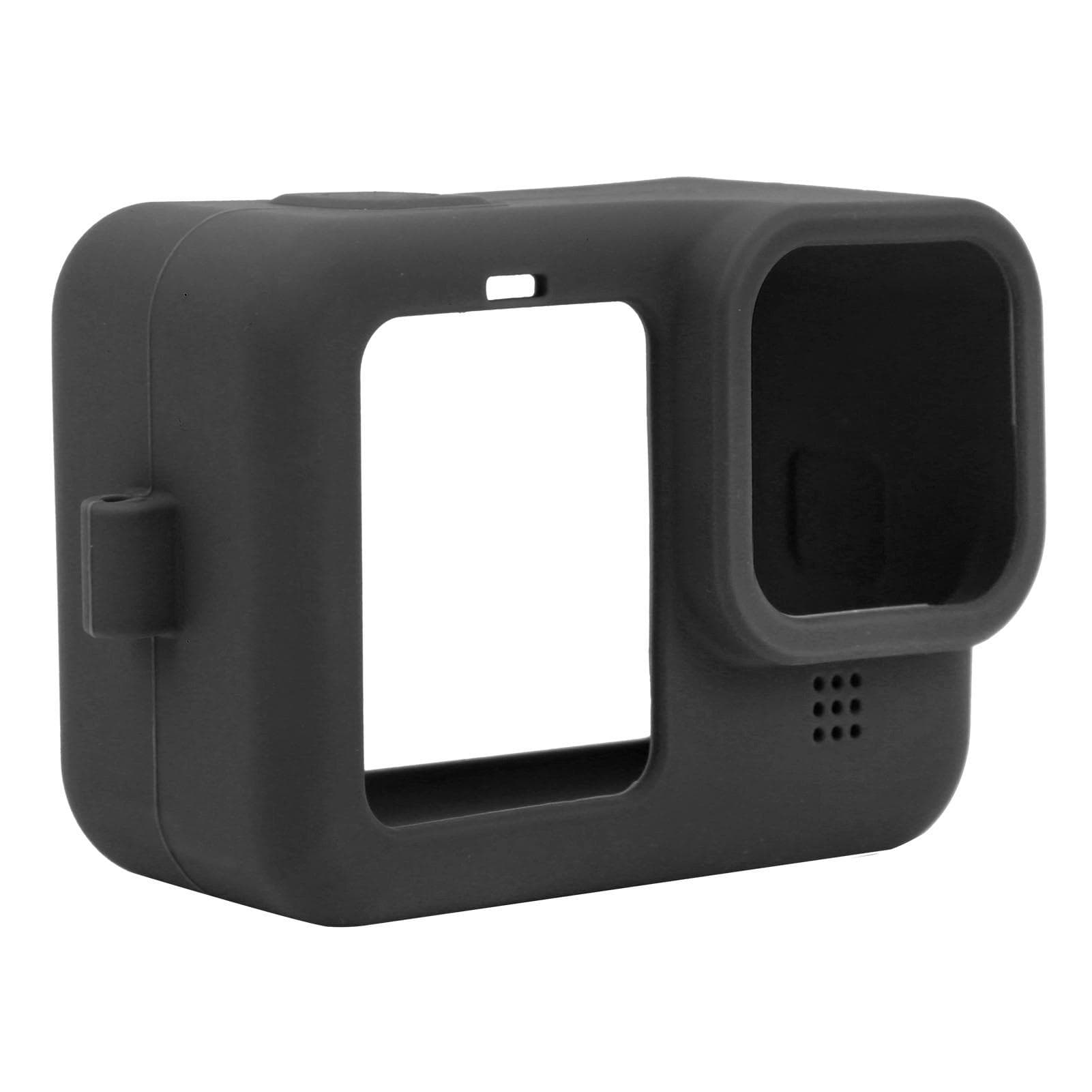 Soft Silicone Protective Case Cover Safety Wrist Lanyard with Camera Lens Cap for GoPro 9Blue black