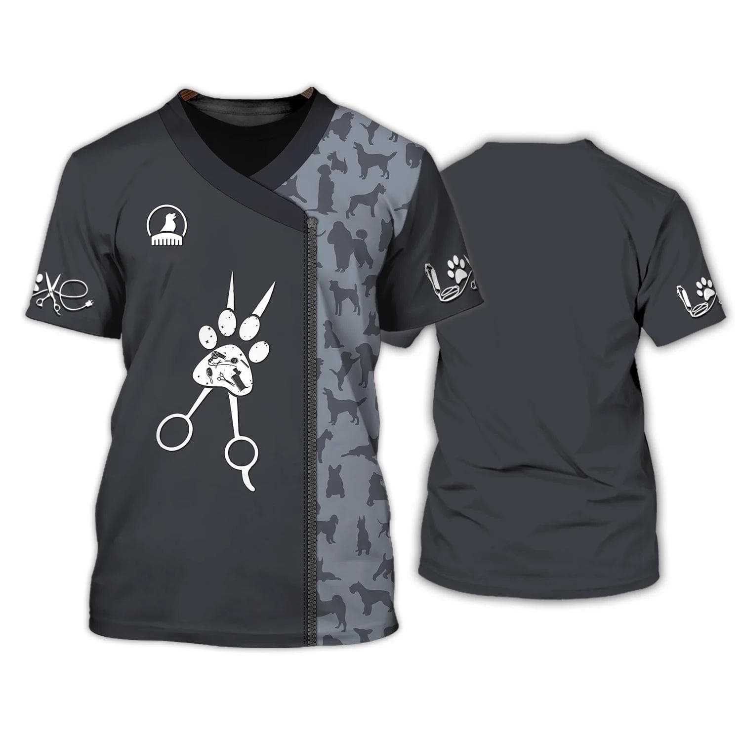 Pet Groomer T-Shirts Dog Cat Grooming 3D Print Streetwear Men Women Fashion Oversized T Shirt Cosplay Tees Tops Uniform Clothing XL