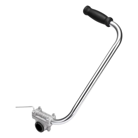 Weed Eater Handle Ergonomic Trimmer Grip Weed Eater Attachment Handle with Bracket Clamp for Landscaping Lawn Care Yard Trimming silver
