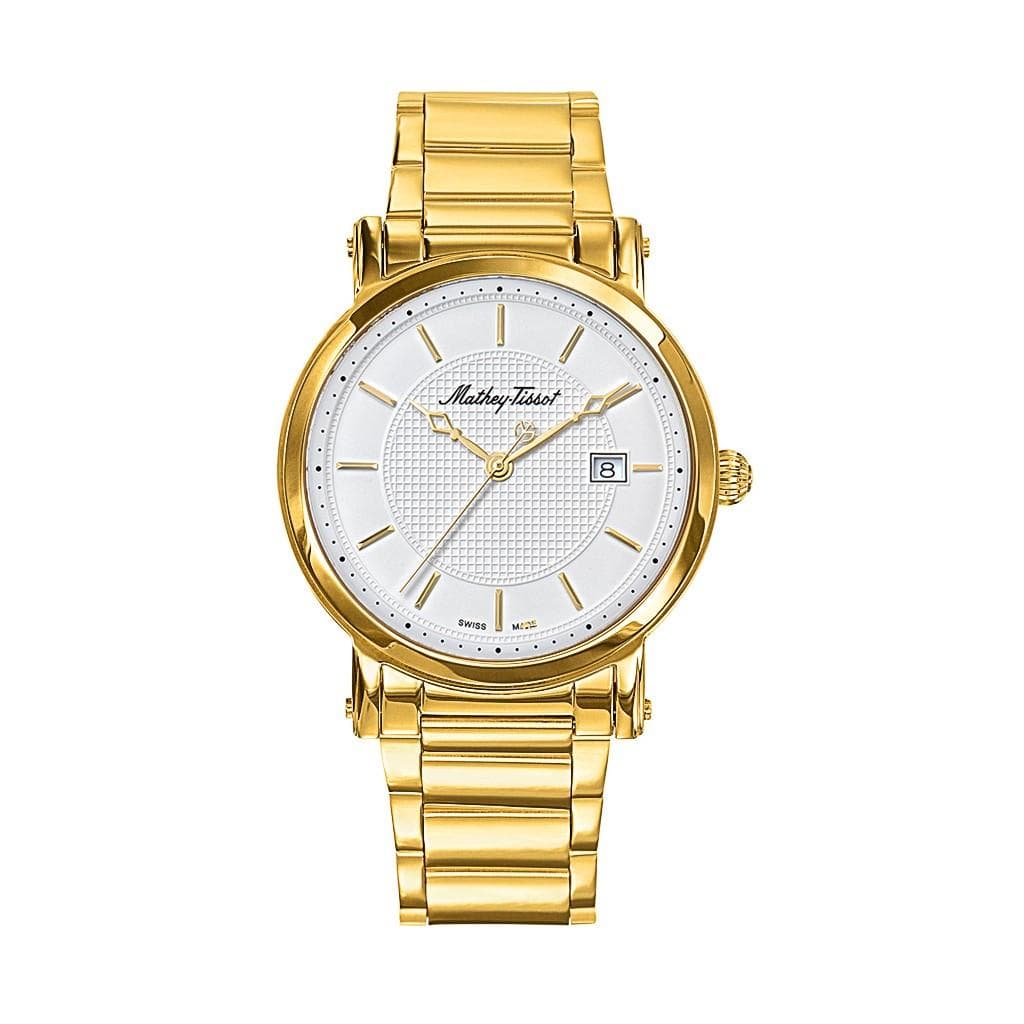 Mathey-Tissot City Metal Gold Tone Stainless Steel White Dial Quartz H611251MPI Women's Watch white