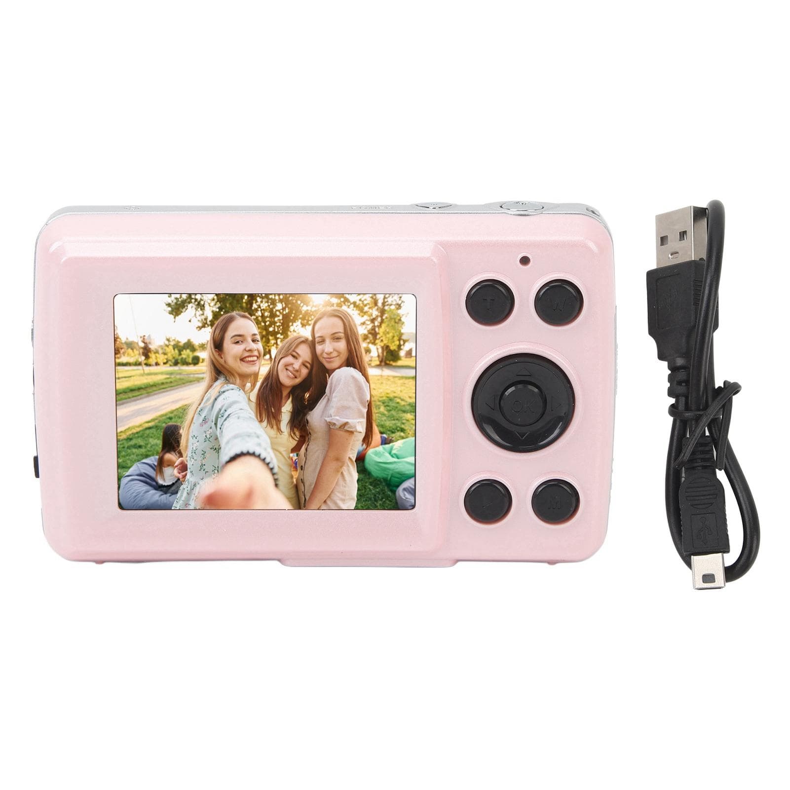 2.4 In Portable Camera 16X Digital Zoom 1080P 16MP Auto Focus Digital Camera for Photography Video pink