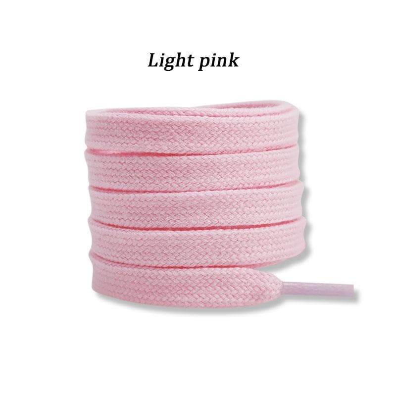 Classic Flat Cotton Shoelaces for Sneakers Shoelace High-top Canvas Casual Shoe Laces No Elasticity Shoestrings for AF1 Women 120cm light pink