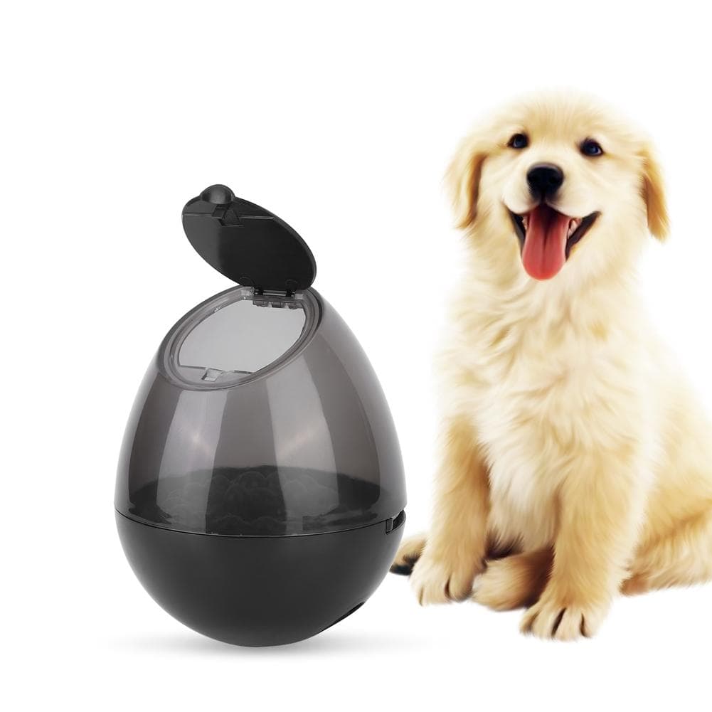 Pet Dog Puppy Feeding Bowl Feeder Leakage Food Rotating Ball Interactive Training ToyBlack black