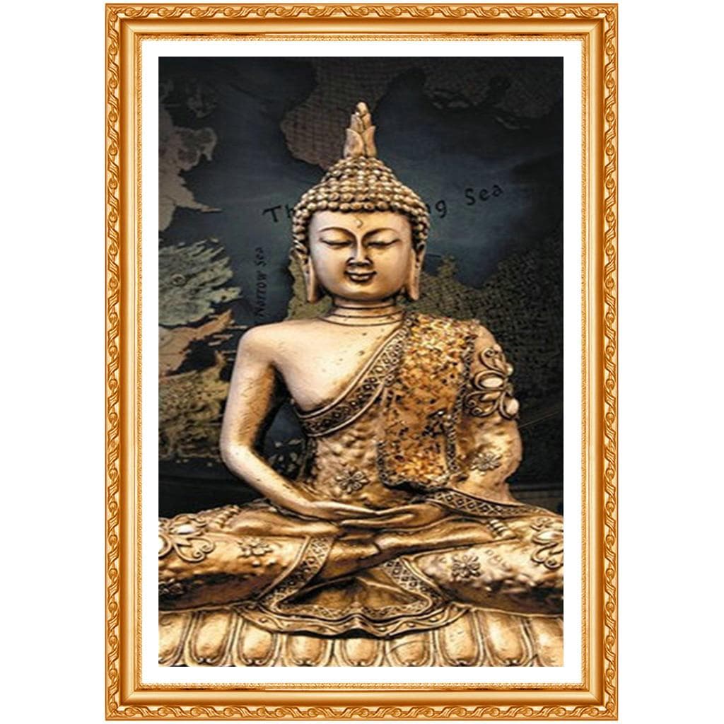 Religious Buddha Icon Diamond Painting Cross Stitch Portrait Full Diamond Rhinestone Embroidery 20X30CM