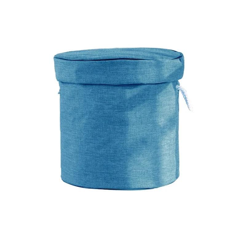 Toy Storage Bag Blocks Zip Handheld Storage and Organising Bag Large Capacity Storage Bucket Bag Multifunctional round storage bucket As Shown navy blue