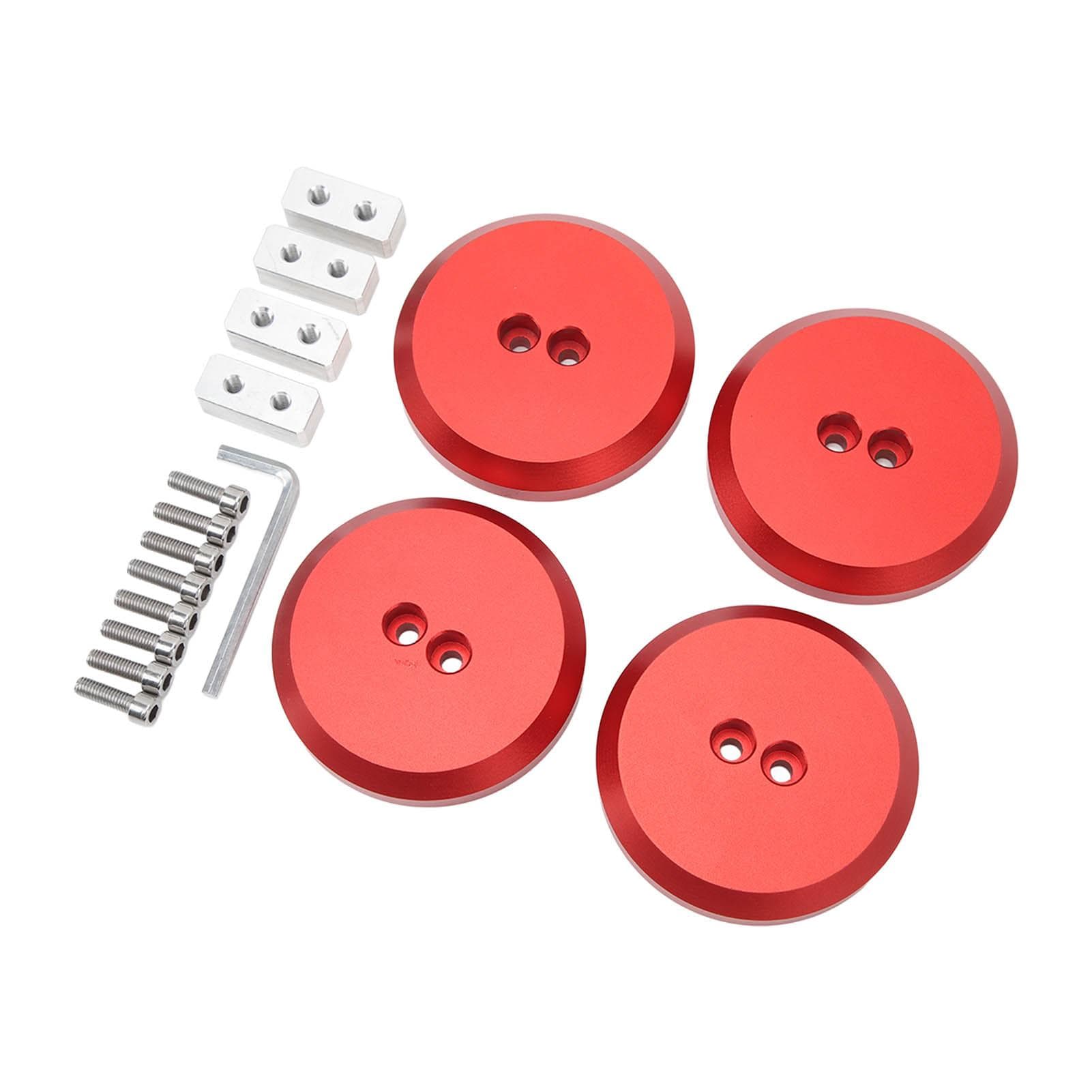4pcs Jack Pad Adapter Aluminum Floor Jack Pad Replacement For Chevy Corvette C5 C6 C7 C8 Red