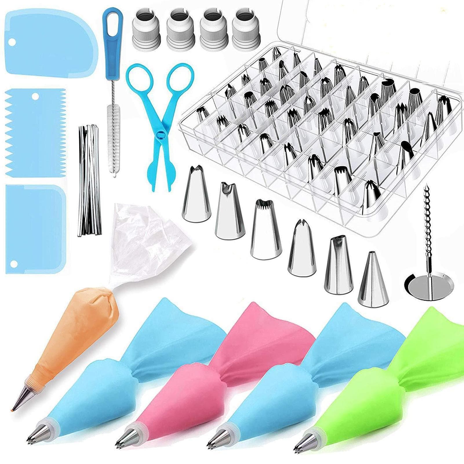 72 Pcs Cake Decorating Supplies Kits Decorating Sets Baking Supplies with Icing Tips/Pastry 72Pcs