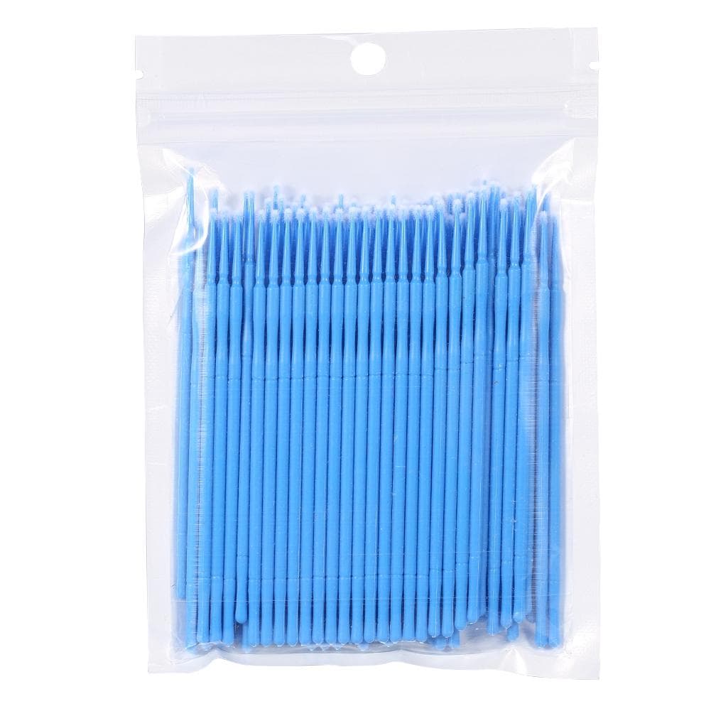 100PCSBag Lady Durable Disposable Extension Mascara Brush Eyelash Glue Cleaning Stick(Purple)