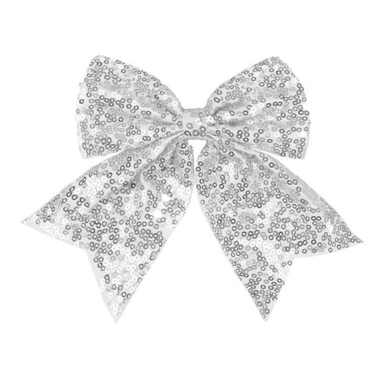 Hair Barrette Double-layered Solid Color Sequin Anti-slip Retro Hair Decoration Princess Style Dating Party Ponytail Clip Hair Accessories white