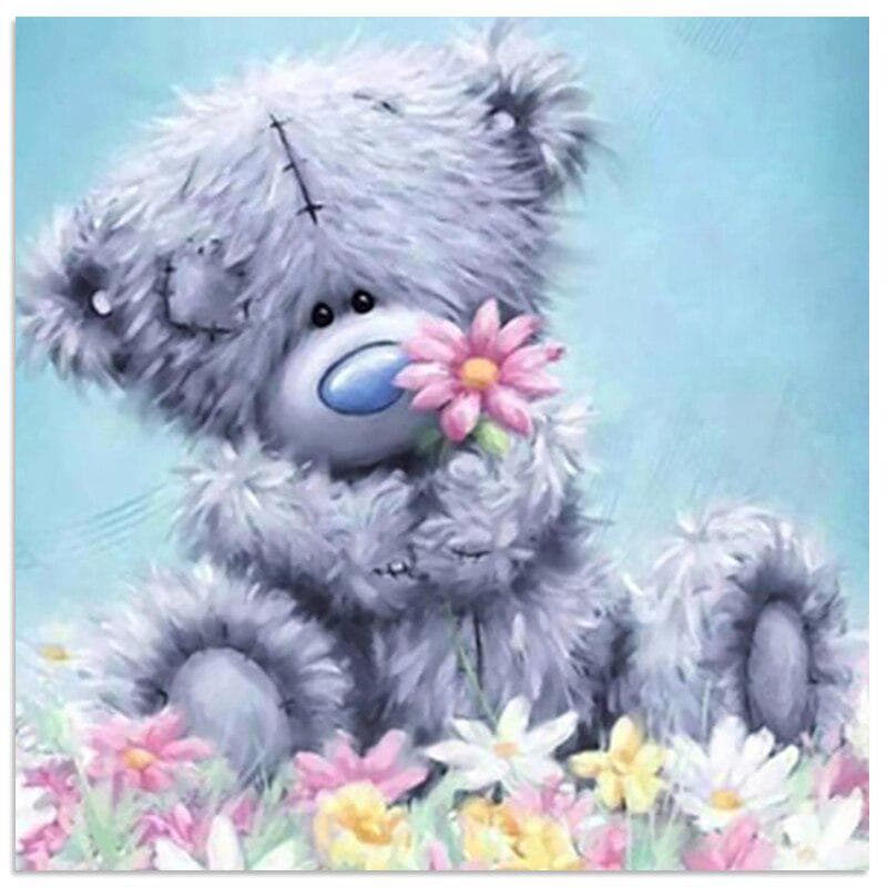 Diamond Embroidery Animal Teddy Beer Full Round Diamond Painting Cross Stitch 30x30CM
