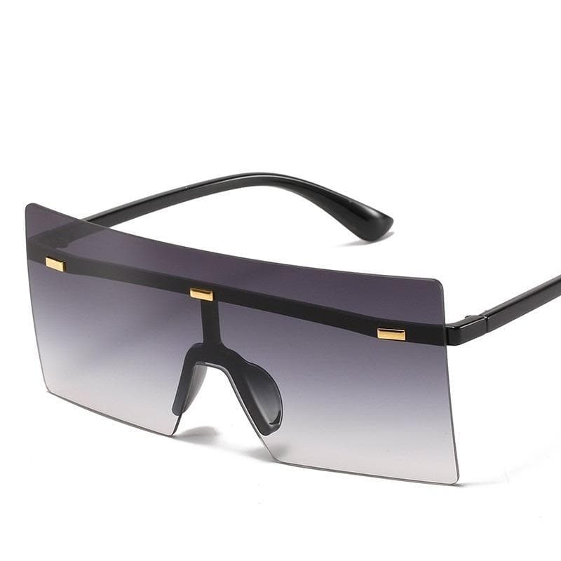 Fashionable Gradient Sunglasses Trendy Retro Large Frame Sun Glasses for Holiday Camping Street Photo Luxury