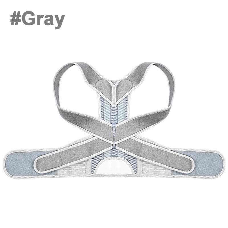 1Pcs Posture Corrector for Women and Men, Adjustable Back Brace, Breathable Back Support Straightener, Providing Pain Relief S gray
