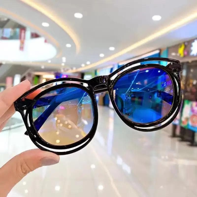 New Kids Vintage Cartoon Round Sunglasses UV400 Rimless Sun Glasses for Boys Girls Cute Gafas De Sol 1PC
