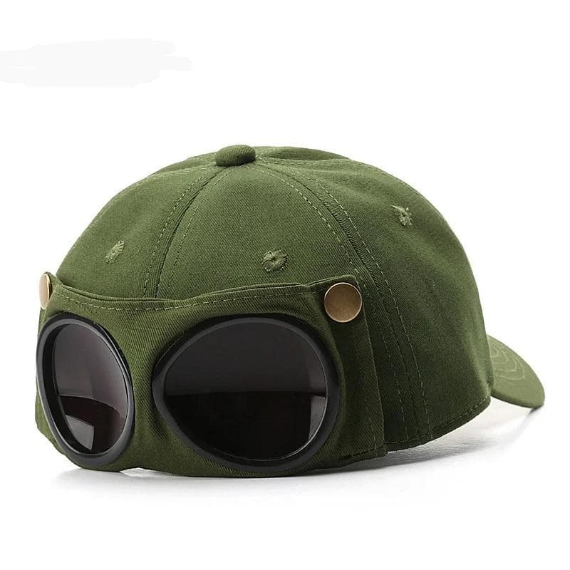 Aviator Hat Tide Korean Version Personality Glasses Cap Men's Sunglasses Sunshade Spring And Summer Versatile Tide Baseball Cap green