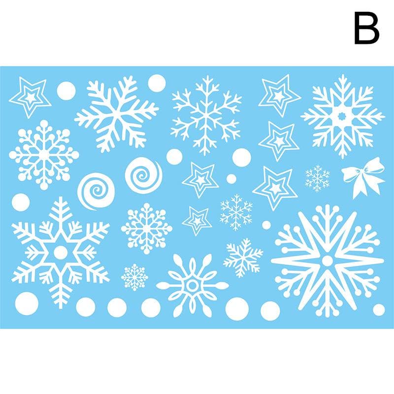 Reindeer Window Cling Stickers Christmas Decoration Santa Claus Snowflake Creative DIY Stickers For Xmas Reindeer Decals 1pc