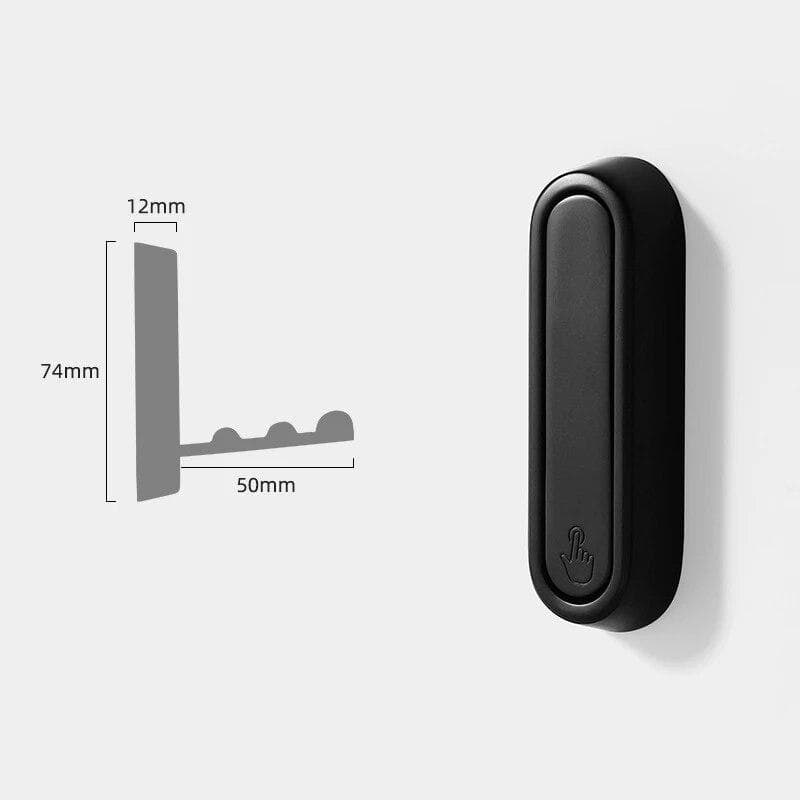 1Pcs Folding Wall Hook Hidden Robe Towel Coat Hook stainless steel Hook for Home Kitchen Bathroom Matte Black Towel Hanger black