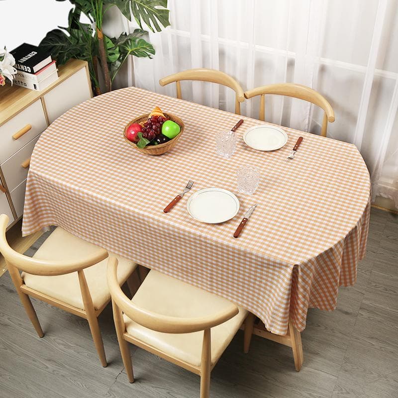Oval Tablecloth Waterproof Oil Proof Pvc Table Cover case Decorative Dining Table Coffee Shop Wedding Decor Nice Table Cover 80x120cm 1pcs