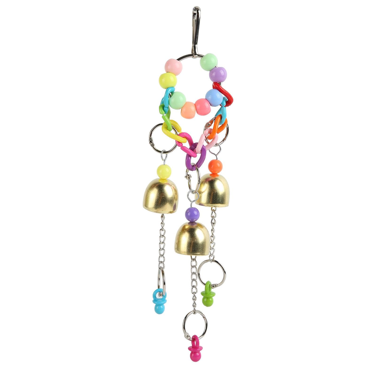 Bird Bells Toy Safe Healthy Bite Resistant Relieve Anxiety Hanging Bird Bells Toy with Sweet Sound